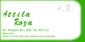 attila roza business card