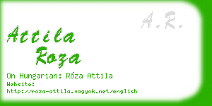 attila roza business card